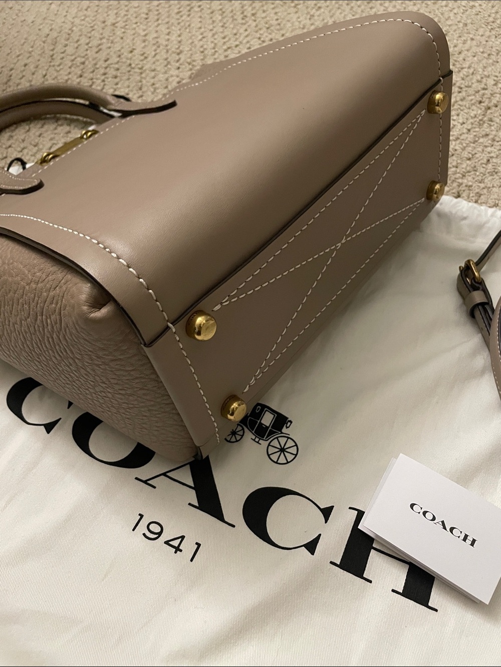 Coach Troupe Tote in Stone - Picture 4 of 7